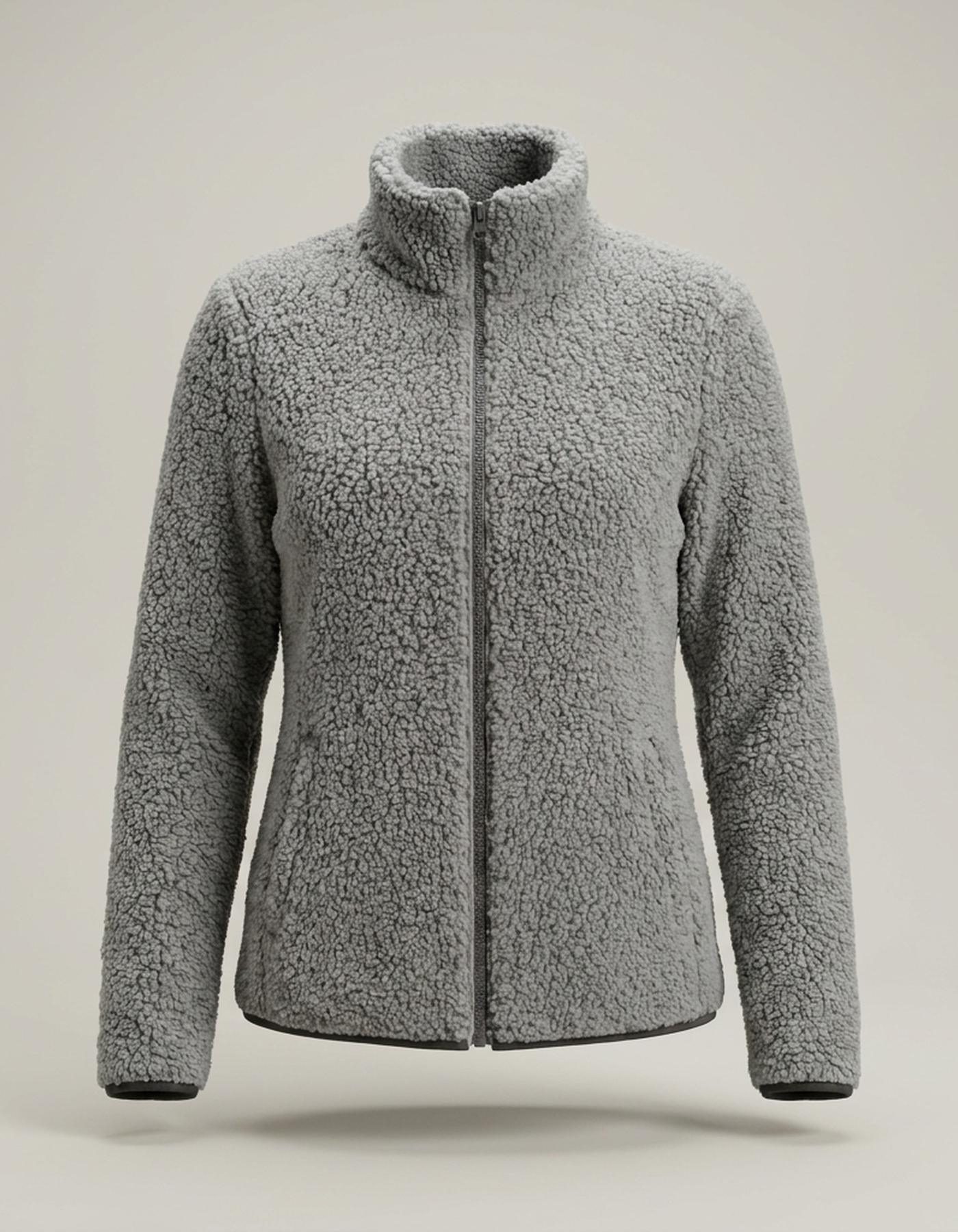 PLUXSTYLE::numise::womens-high-collar-parka::pack-grey