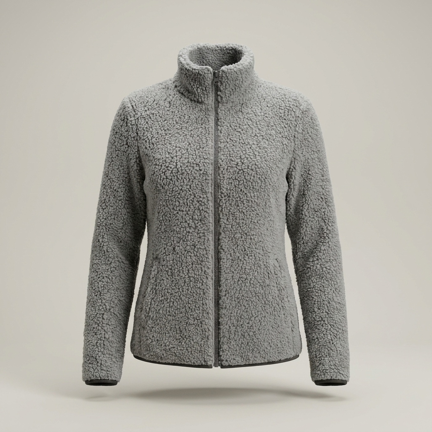 PLUXSTYLE::numise::womens-high-collar-parka::pack-grey