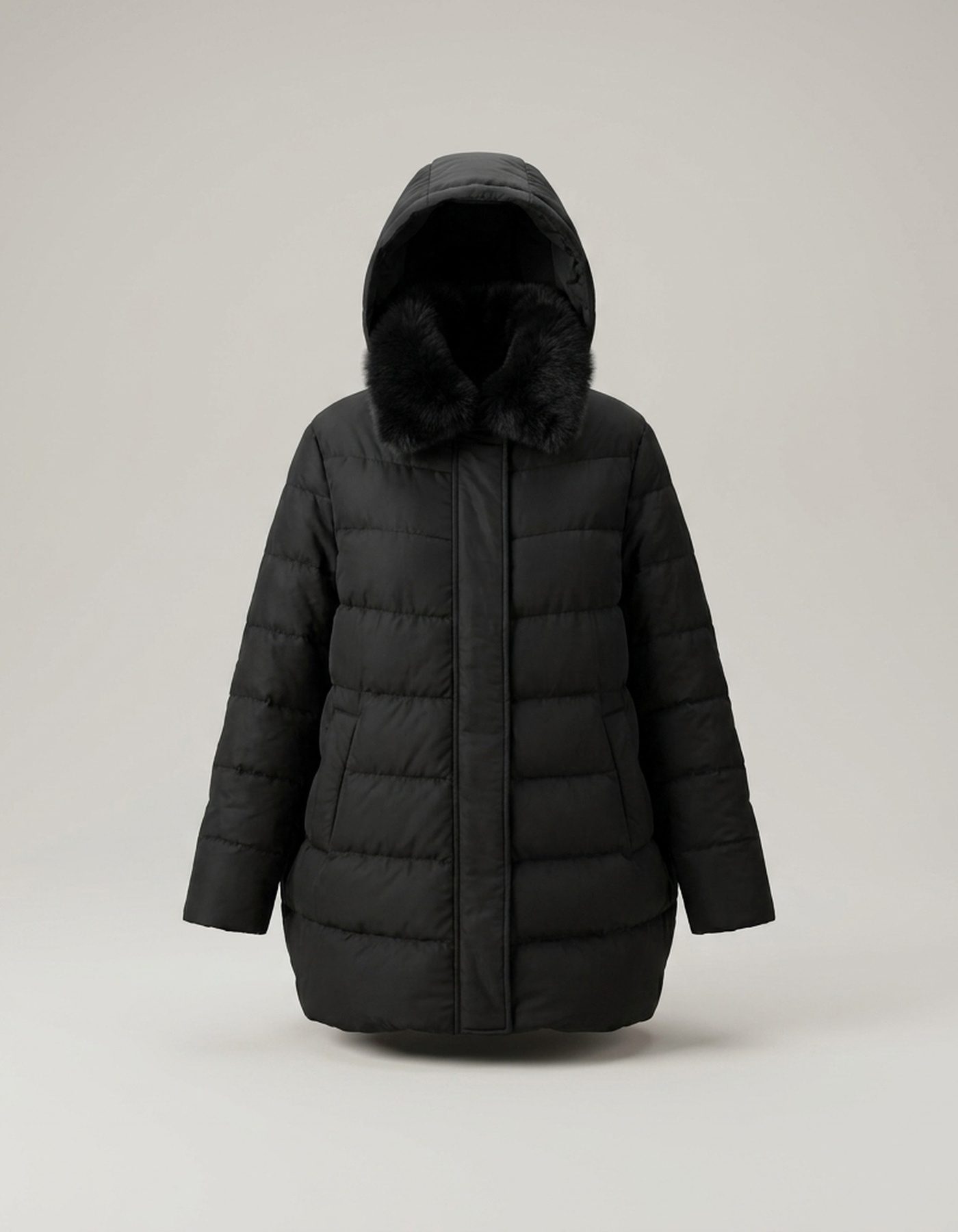 PLUXSTYLE::numise::quilted-hooded-winter-parka::pack-black
