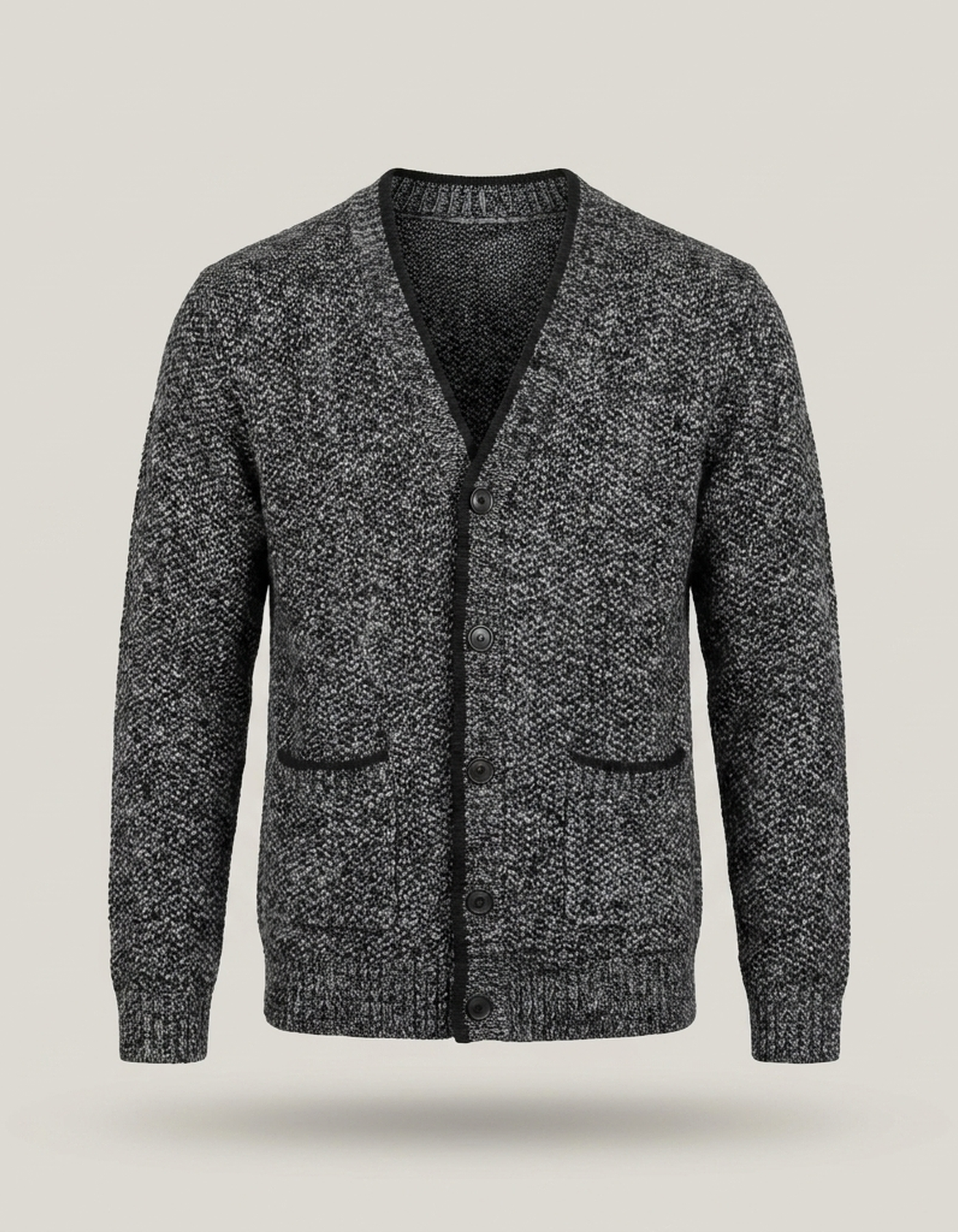 PLUXSTYLE::numise::mens-pocket-front-cardigan::pack-dark-gray