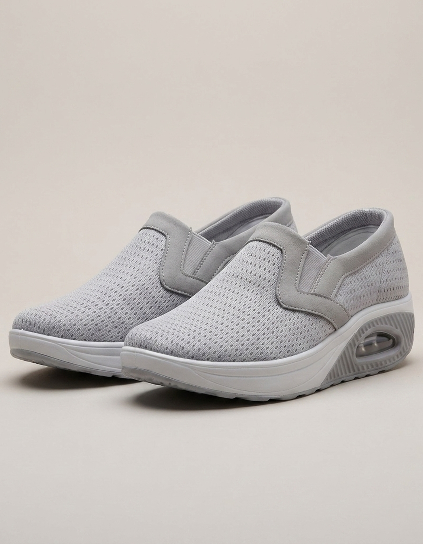 PLUXSTYLE::numise::womens-soft-step-orthopedic-loafers::pack-grey