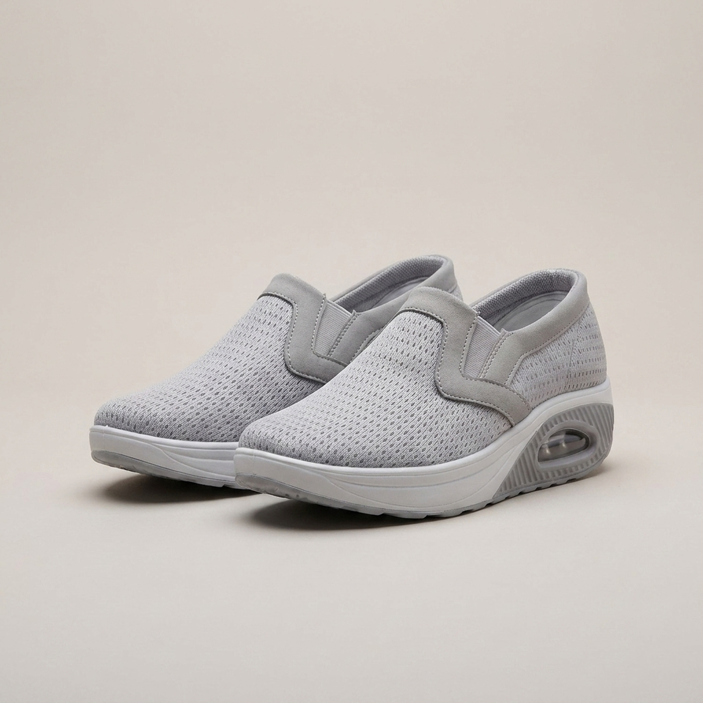 PLUXSTYLE::numise::womens-soft-step-orthopedic-loafers::pack-grey