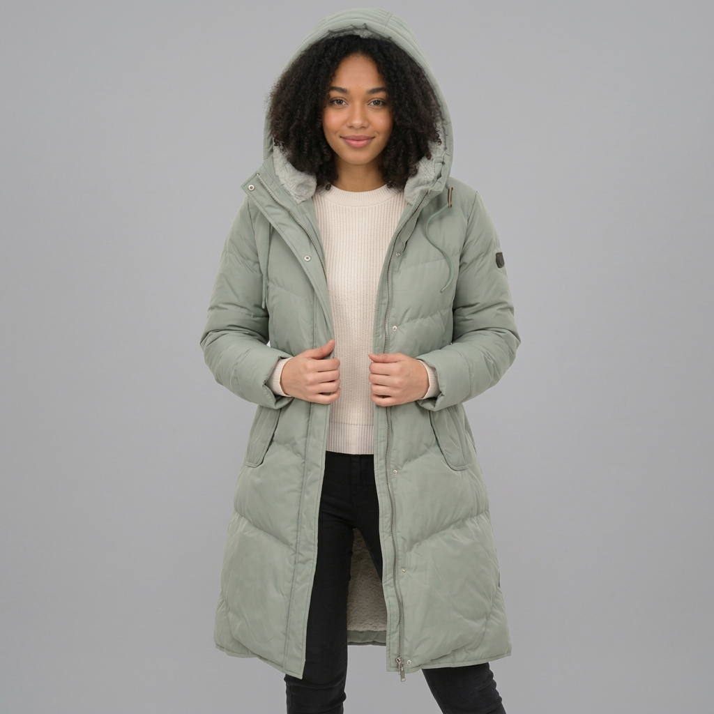 Emery | Women's Long Hooded Winter Coat with Soft Lining
