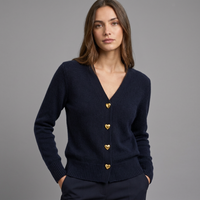Women's V-Neck Button Cardigan