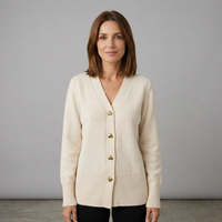Women's V-Neck Button Cardigan