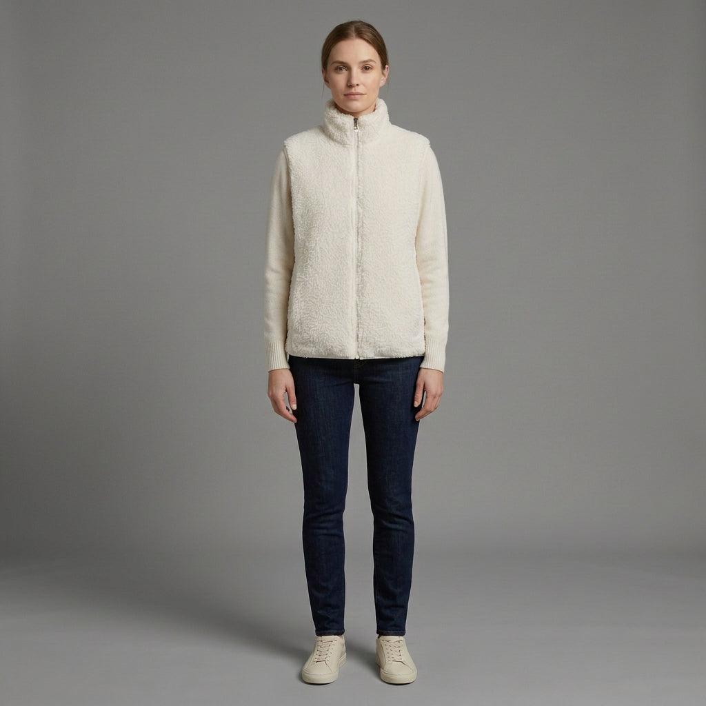 Molly | Women's Winter Fleece Vest with High Collar
