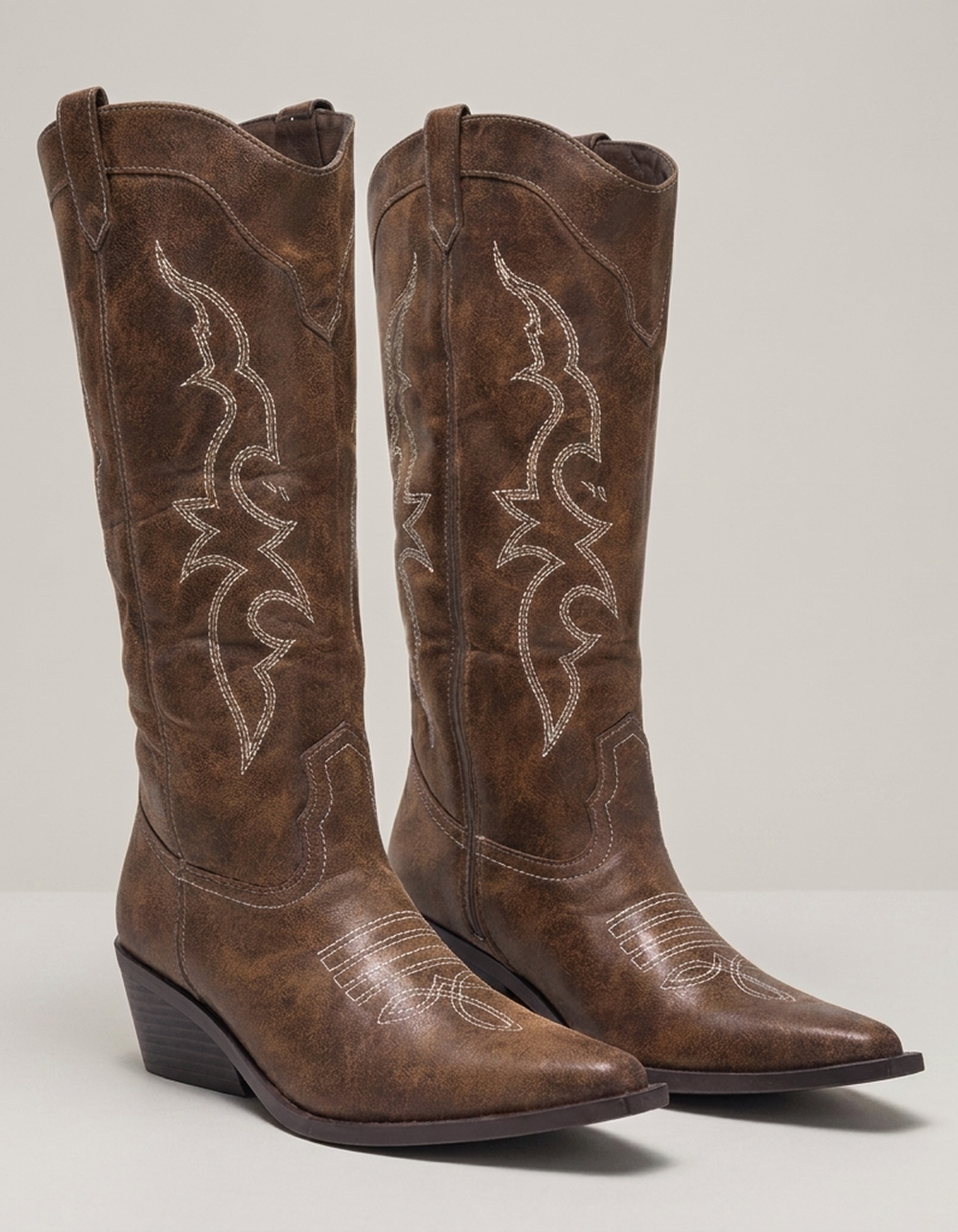 PLUXSTYLE::numise::angelika-pointed-toe-western-boots::pack-brown