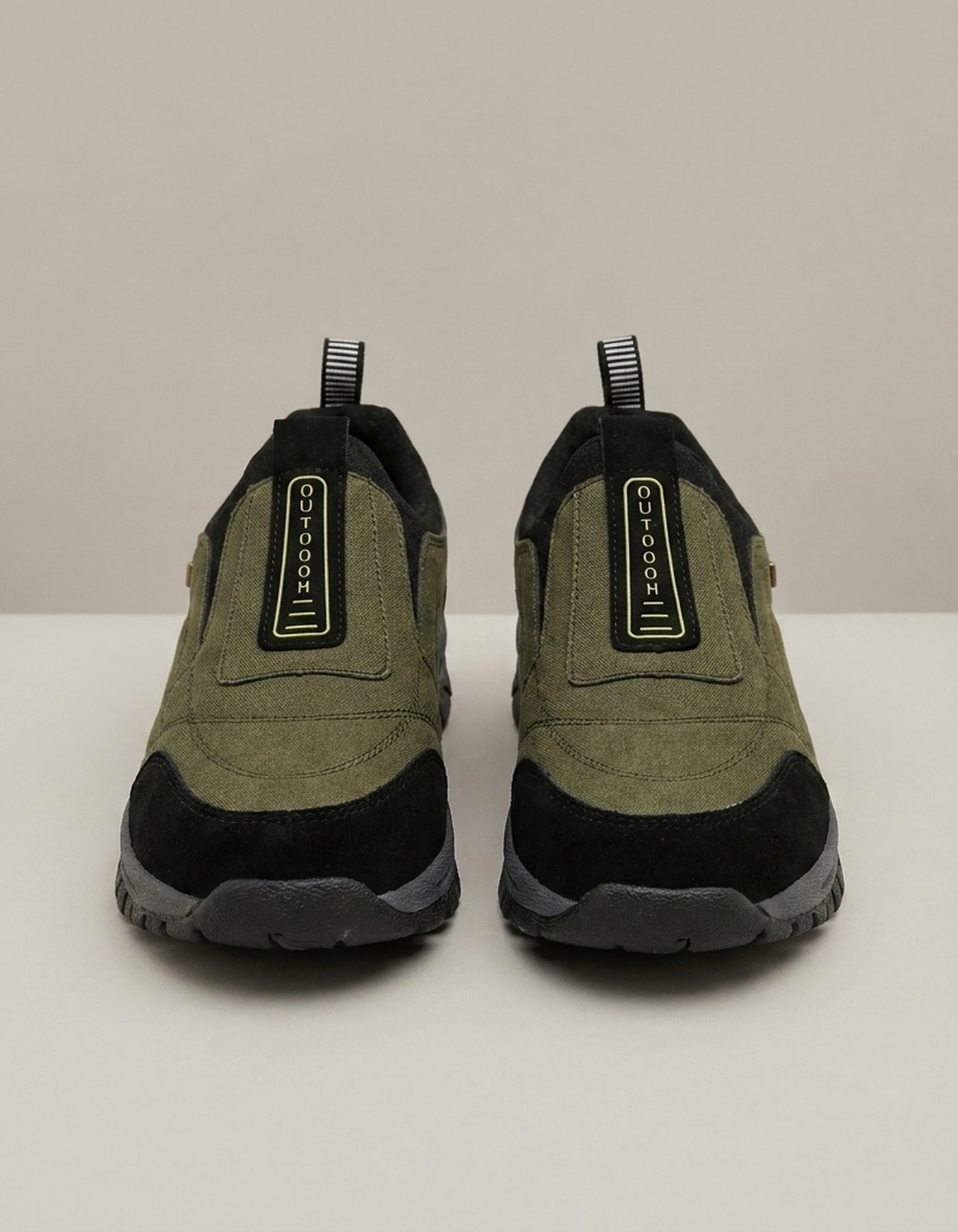 PLUXSTYLE::numise::mens-rugged-slip-on-walking-shoes::pack-green