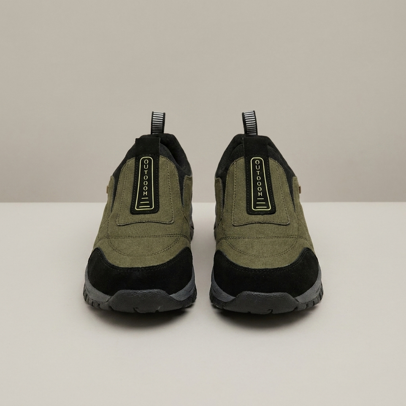 PLUXSTYLE::numise::mens-rugged-slip-on-walking-shoes::pack-green