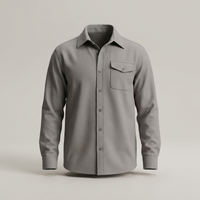 PLUXSTYLE::numise::mens-relaxed-button-up-top::pack-grey