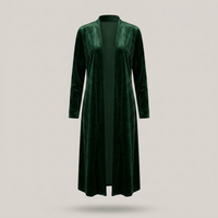PLUXSTYLE::numise::womens-open-front-long-cardigan::pack-green