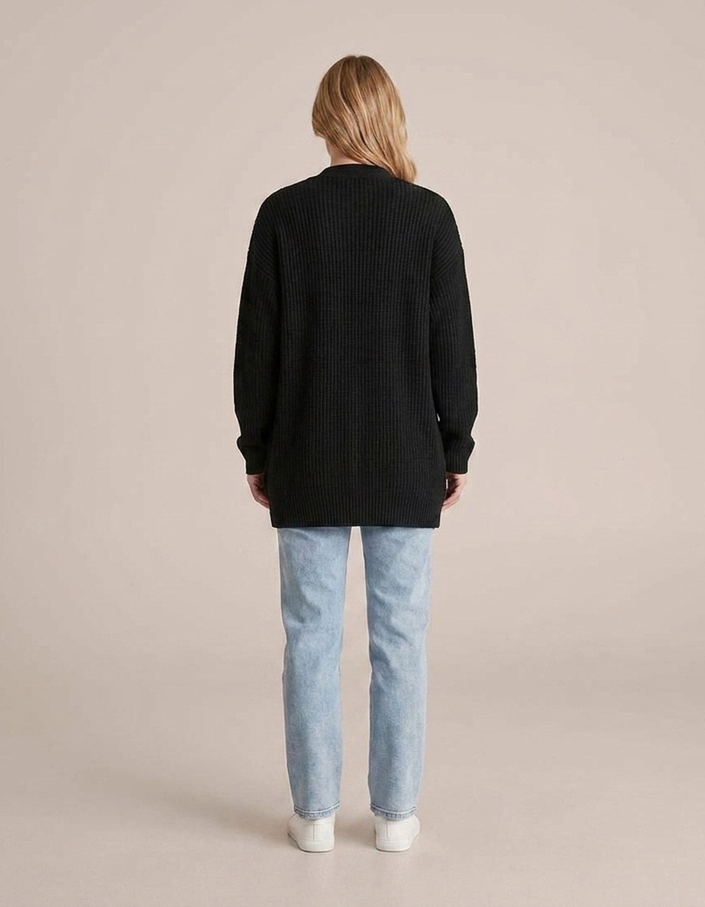 PLUXSTYLE::numise::ruby-oversized-longline-cardigan::back