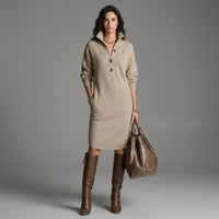 Savannah | Women's Loose Ribbed Midi Dress