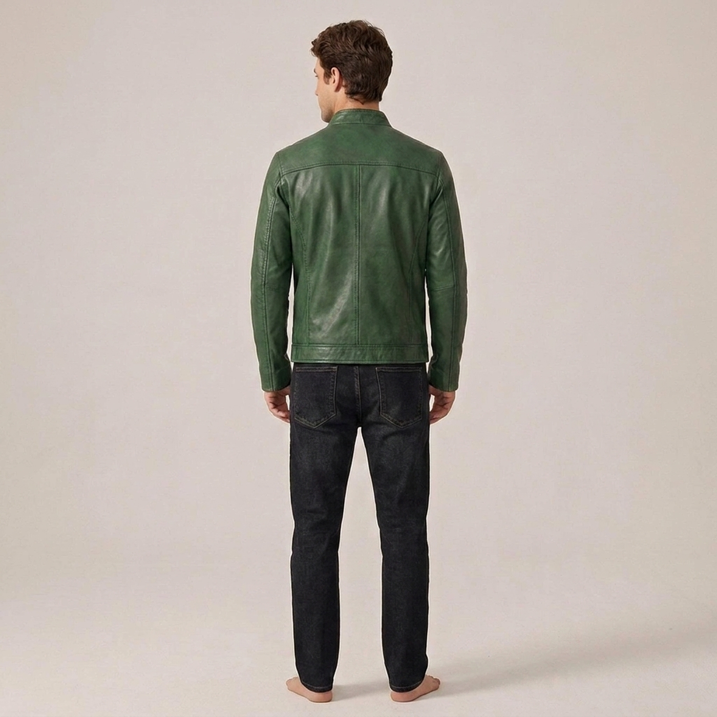 PLUXSTYLE::numise::mens-stand-collar-parka::back