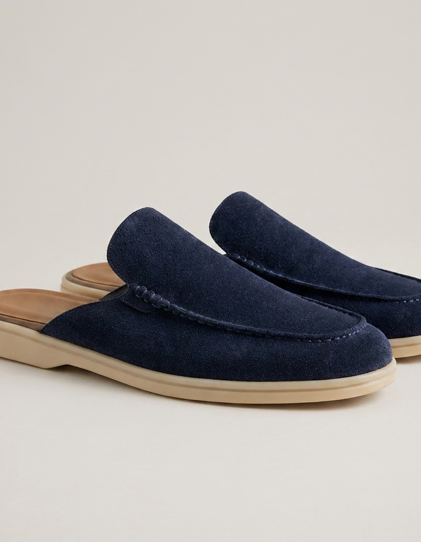 PLUXSTYLE::numise::mens-backless-slip-on-loafers::pack-navy-blue