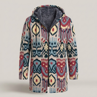 PLUXSTYLE::numise::mens-color-block-hooded-cardigan::pack-red