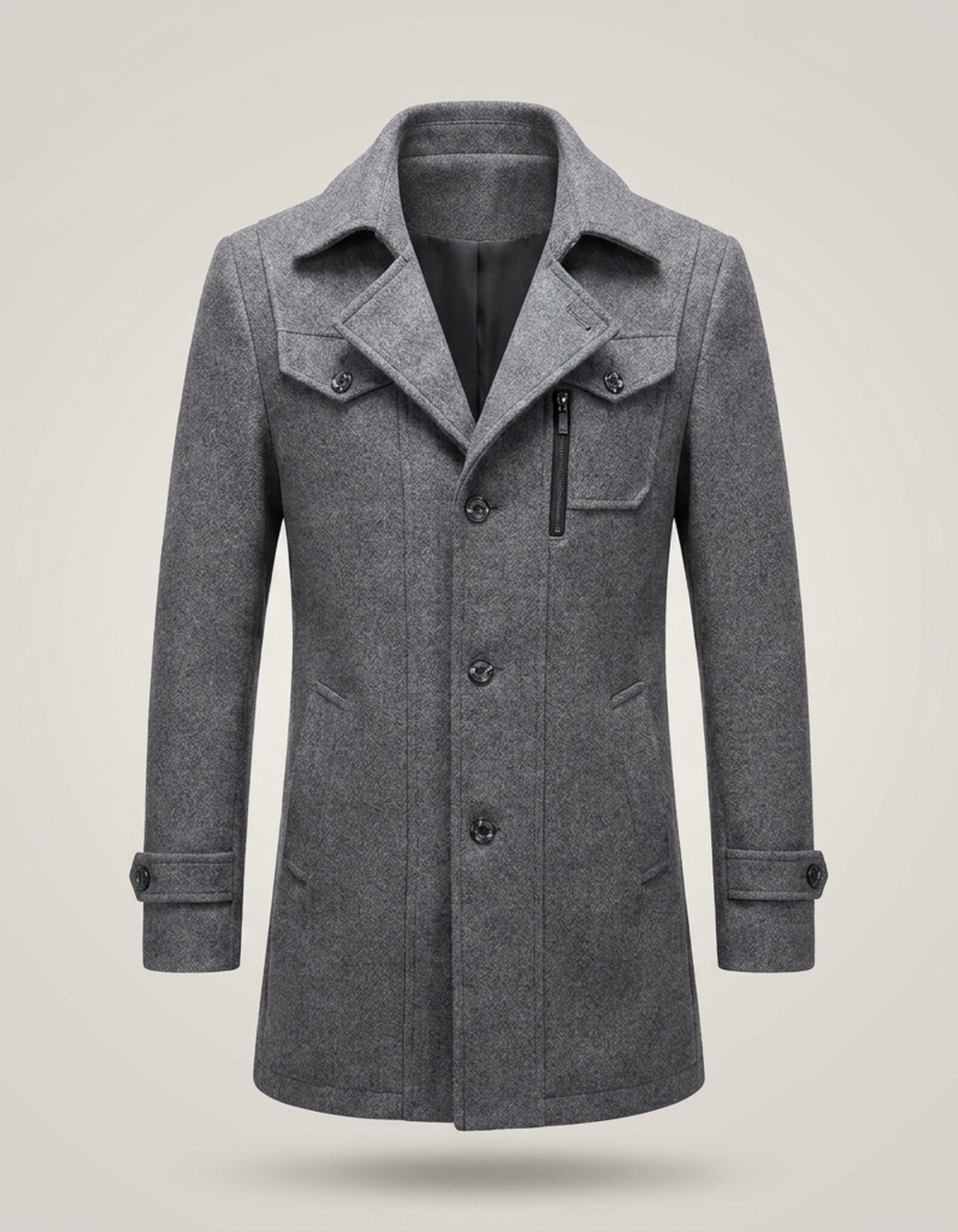 PLUXSTYLE::numise::mens-double-layer-tailored-parka::pack-grey