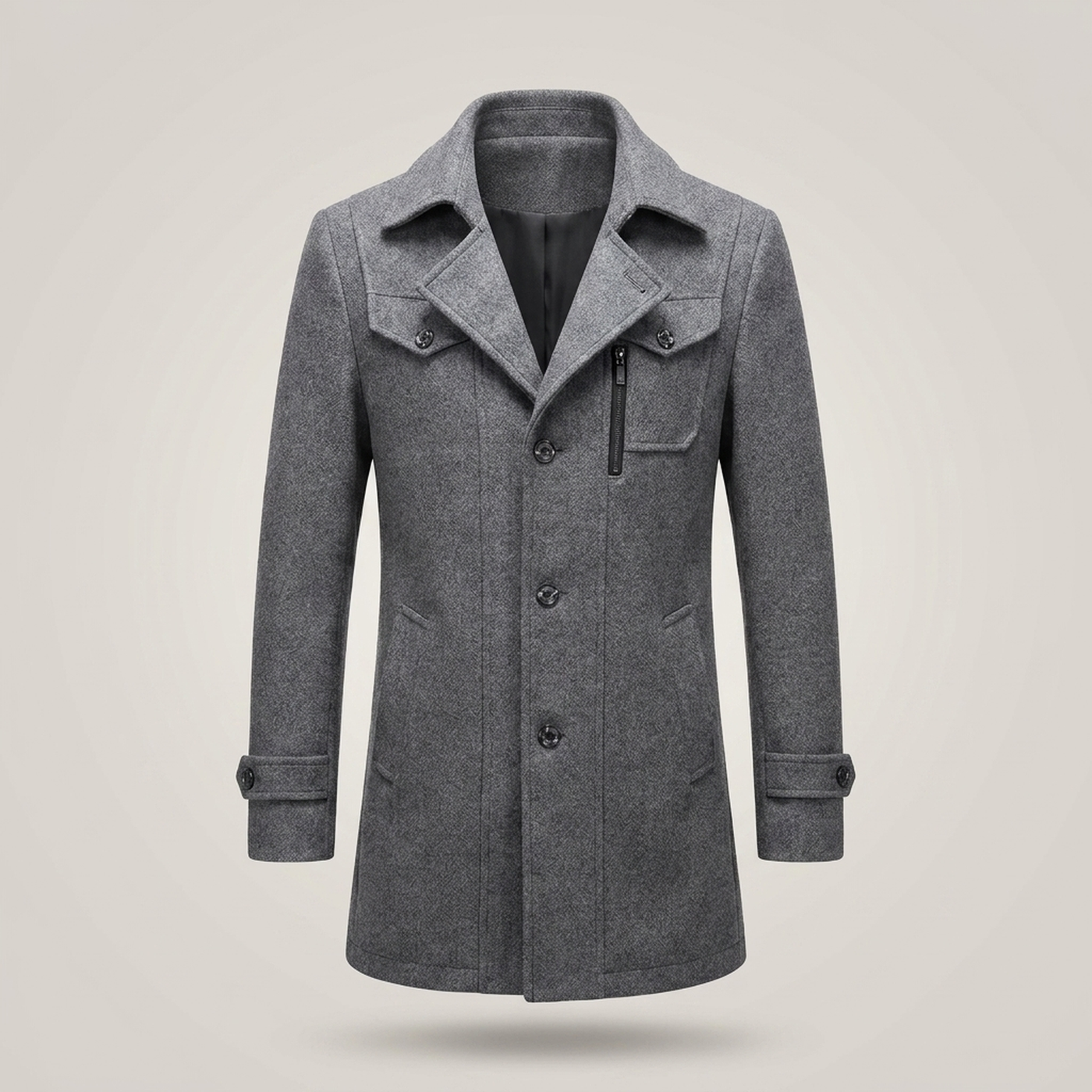 PLUXSTYLE::numise::mens-double-layer-tailored-parka::pack-grey