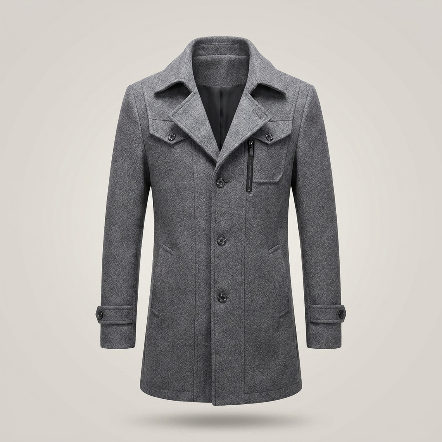 PLUXSTYLE::numise::mens-double-layer-tailored-parka::pack-grey