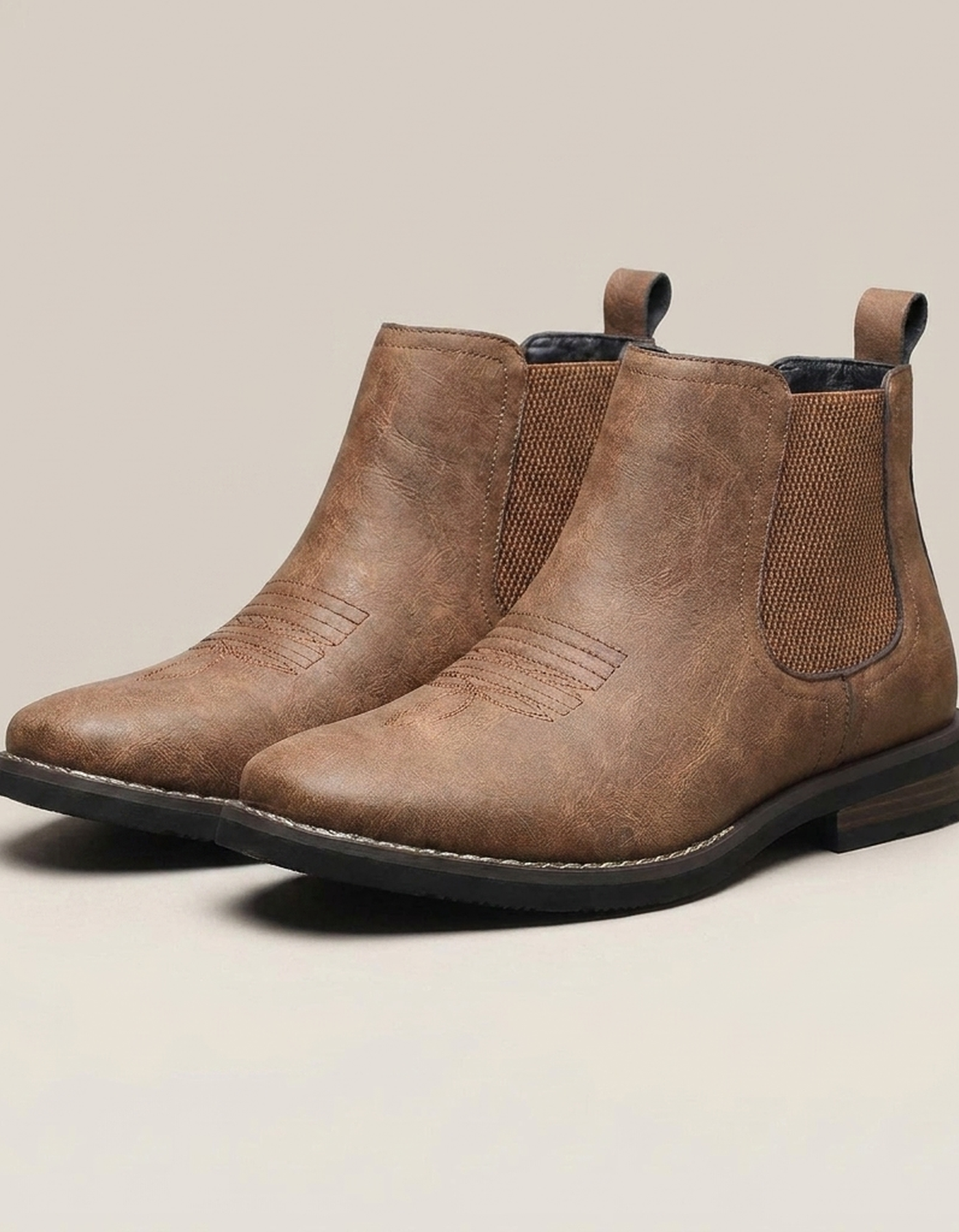 PLUXSTYLE::numise::mens-smart-casual-chelsea-boots::closeup-detail