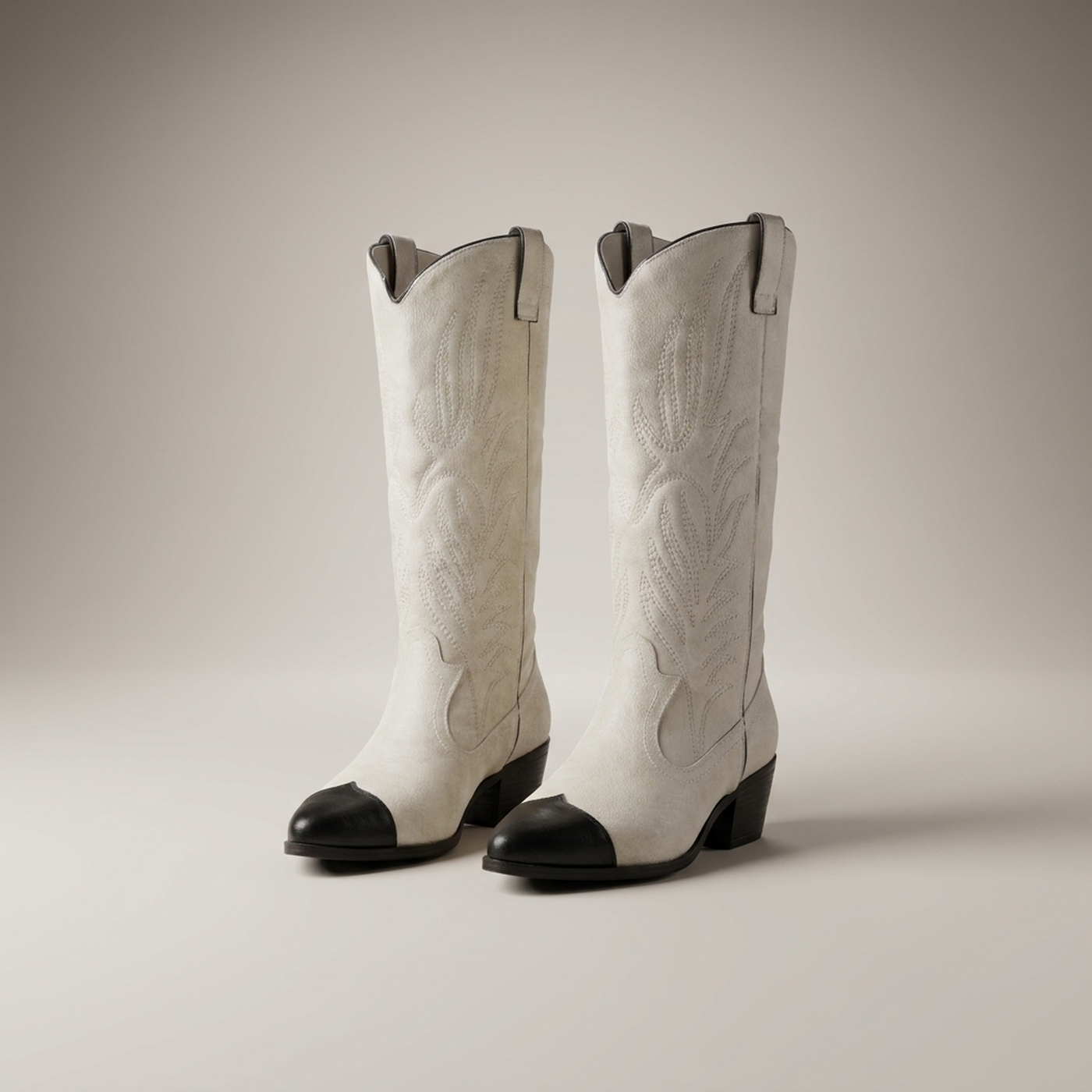 PLUXSTYLE::numise::womens-pointed-toe-western-boots::pack-white
