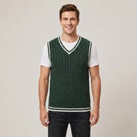 PLUXSTYLE::numise::cable-detail-v-neck-sweater-vest::front