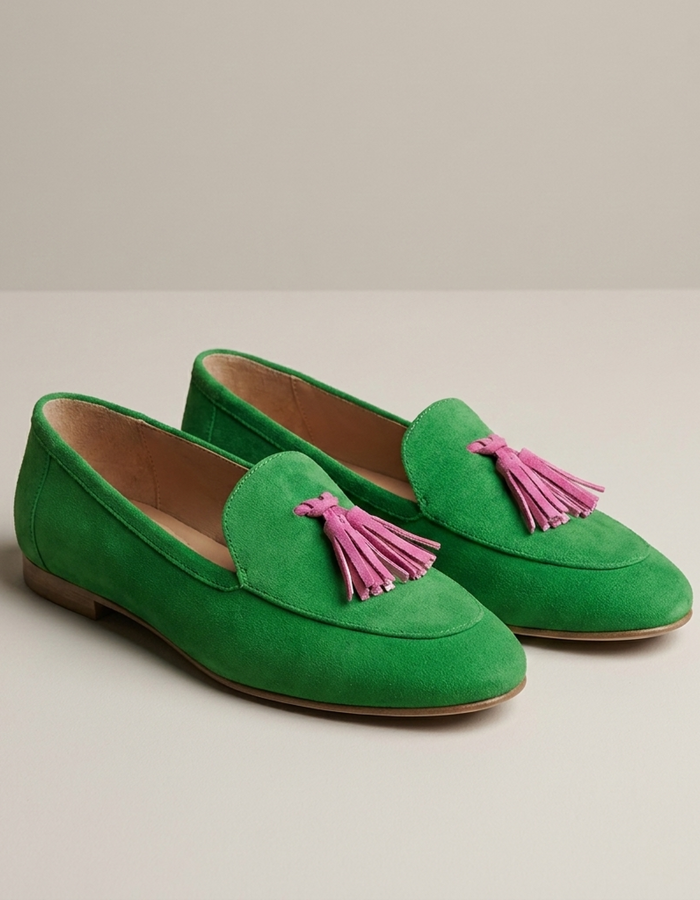 PLUXSTYLE::numise::green-tassel-loafers::pack-green