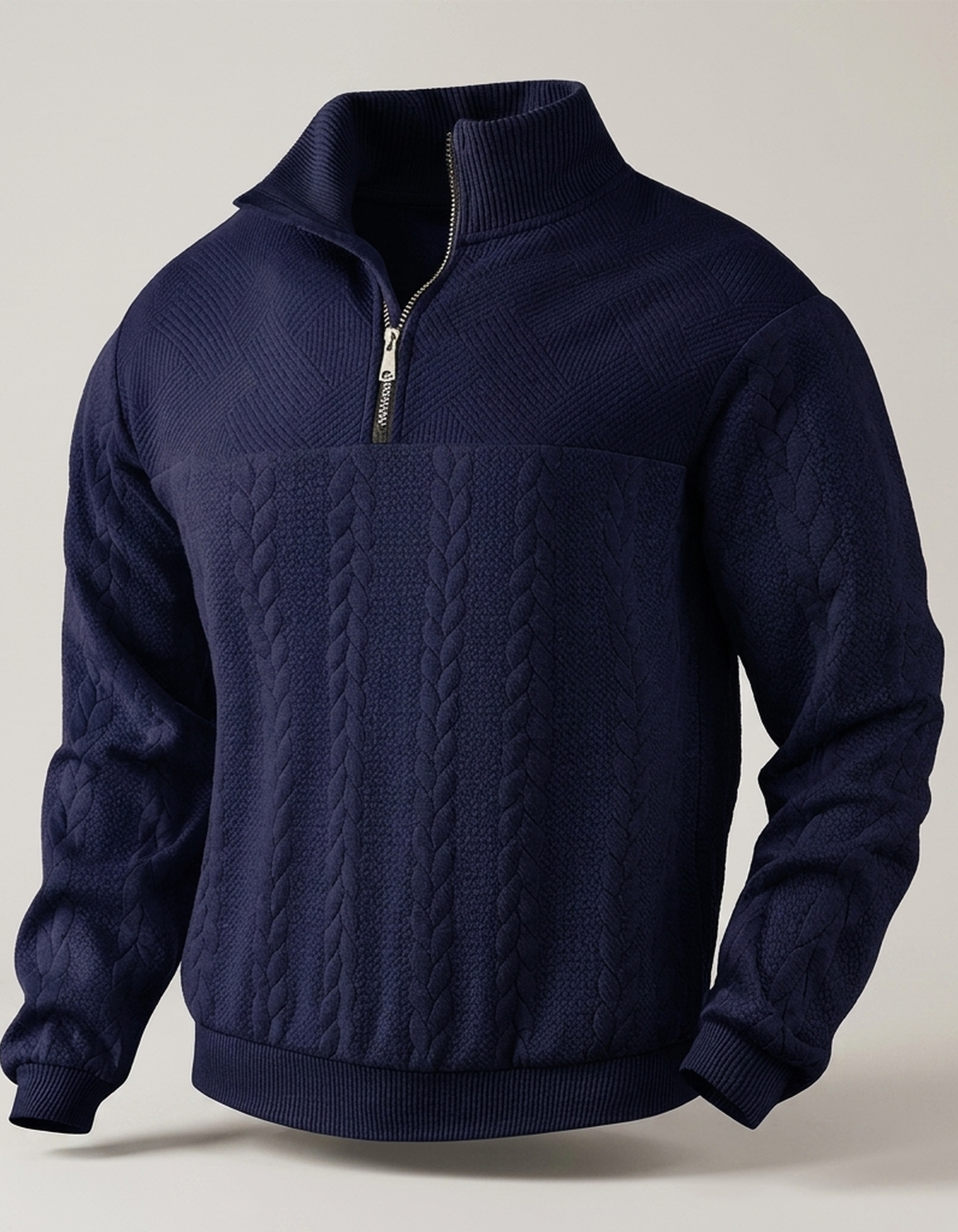 PLUXSTYLE::numise::arthur-half-zip-sweater::pack-navy-blue