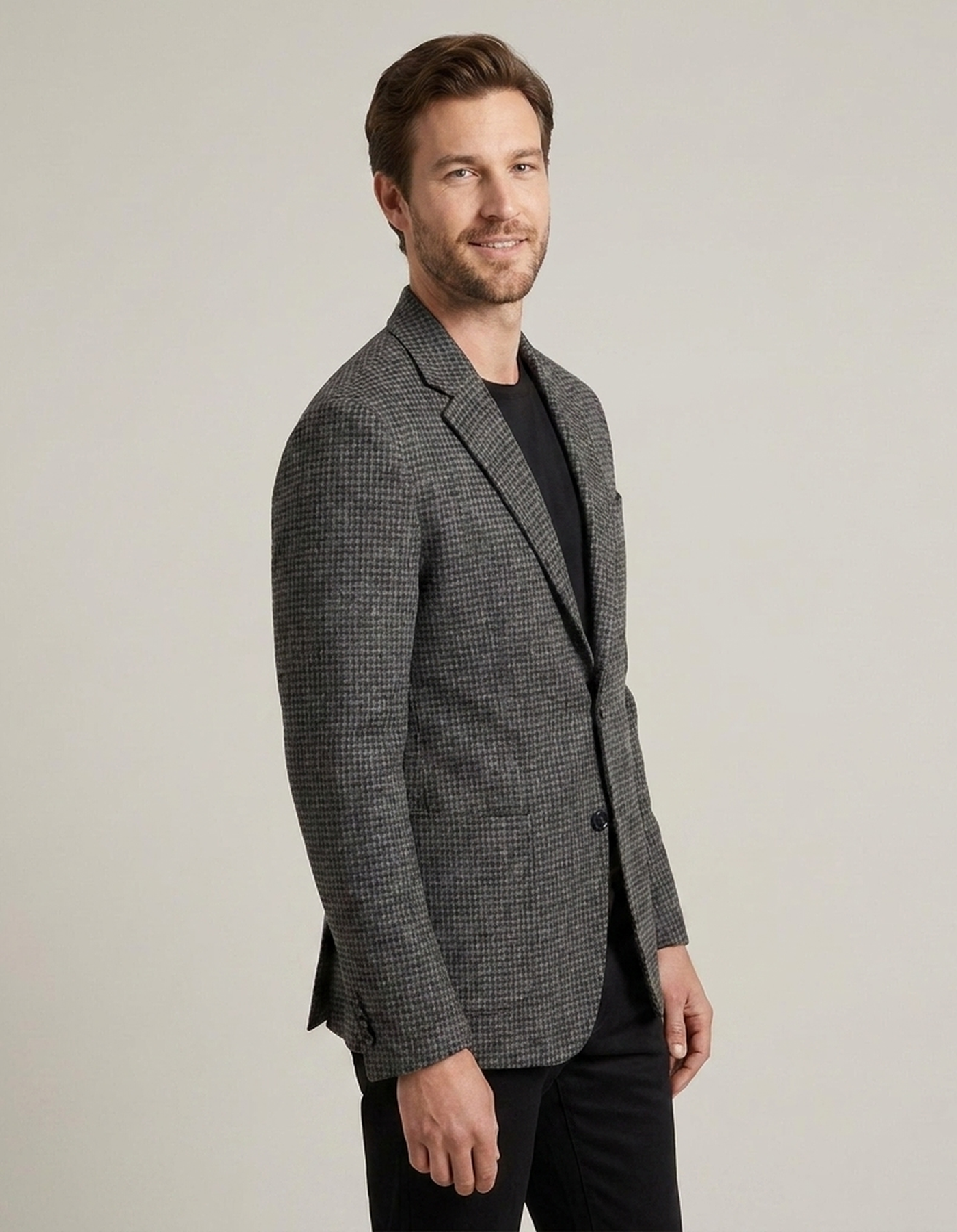 PLUXSTYLE::numise::mens-textured-tailored-parka::front