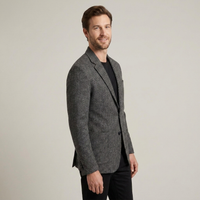 PLUXSTYLE::numise::mens-textured-tailored-parka::front