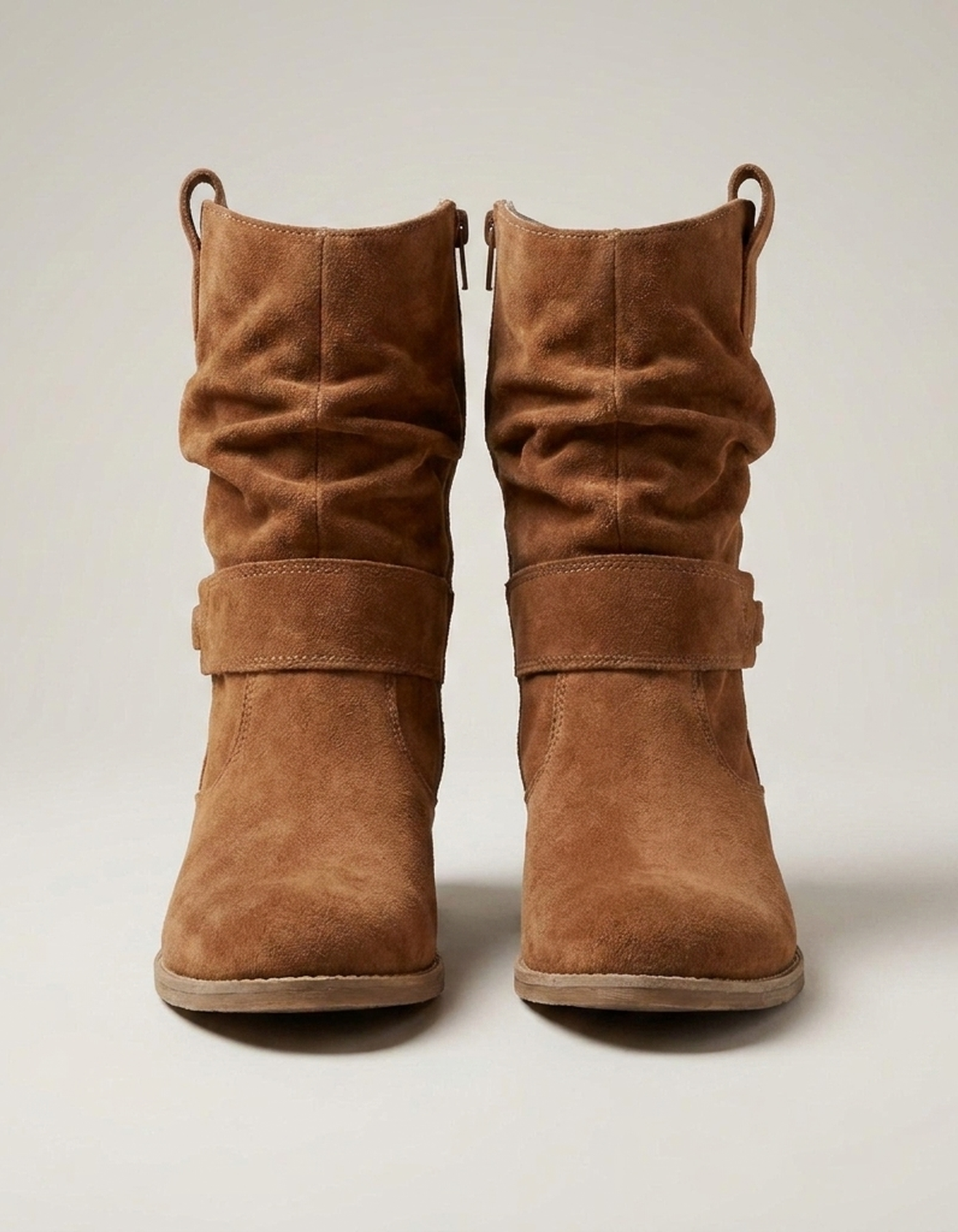 PLUXSTYLE::numise::womens-buckle-slouch-ankle-footwear::closeup-detail