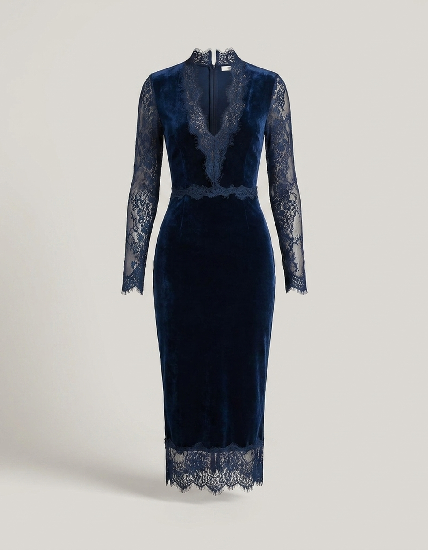 PLUXSTYLE::numise::amelia-v-neck-midi-dress::pack-navy-blue