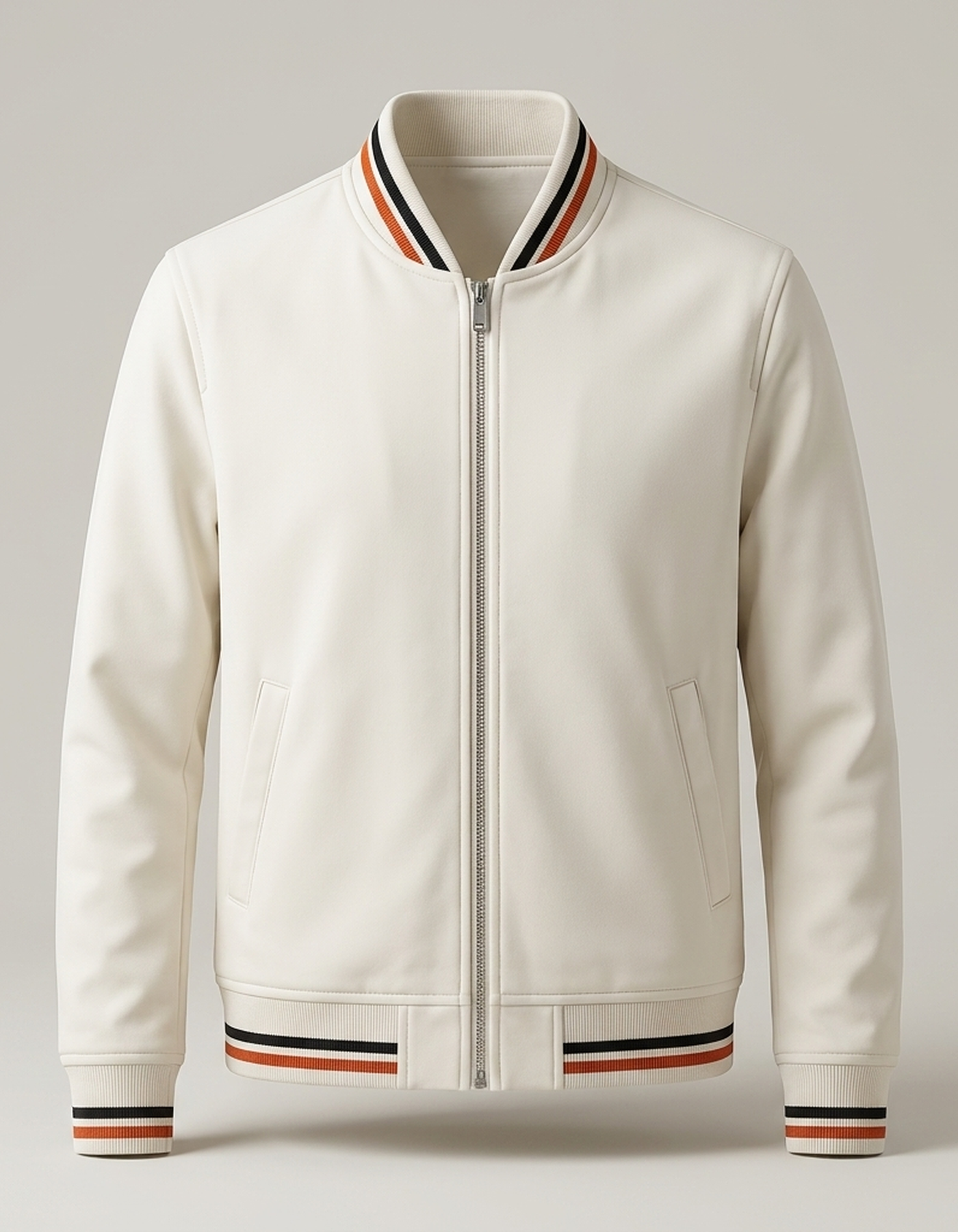 PLUXSTYLE::numise::lightweight-structured-bomber-jacket::pack-beige