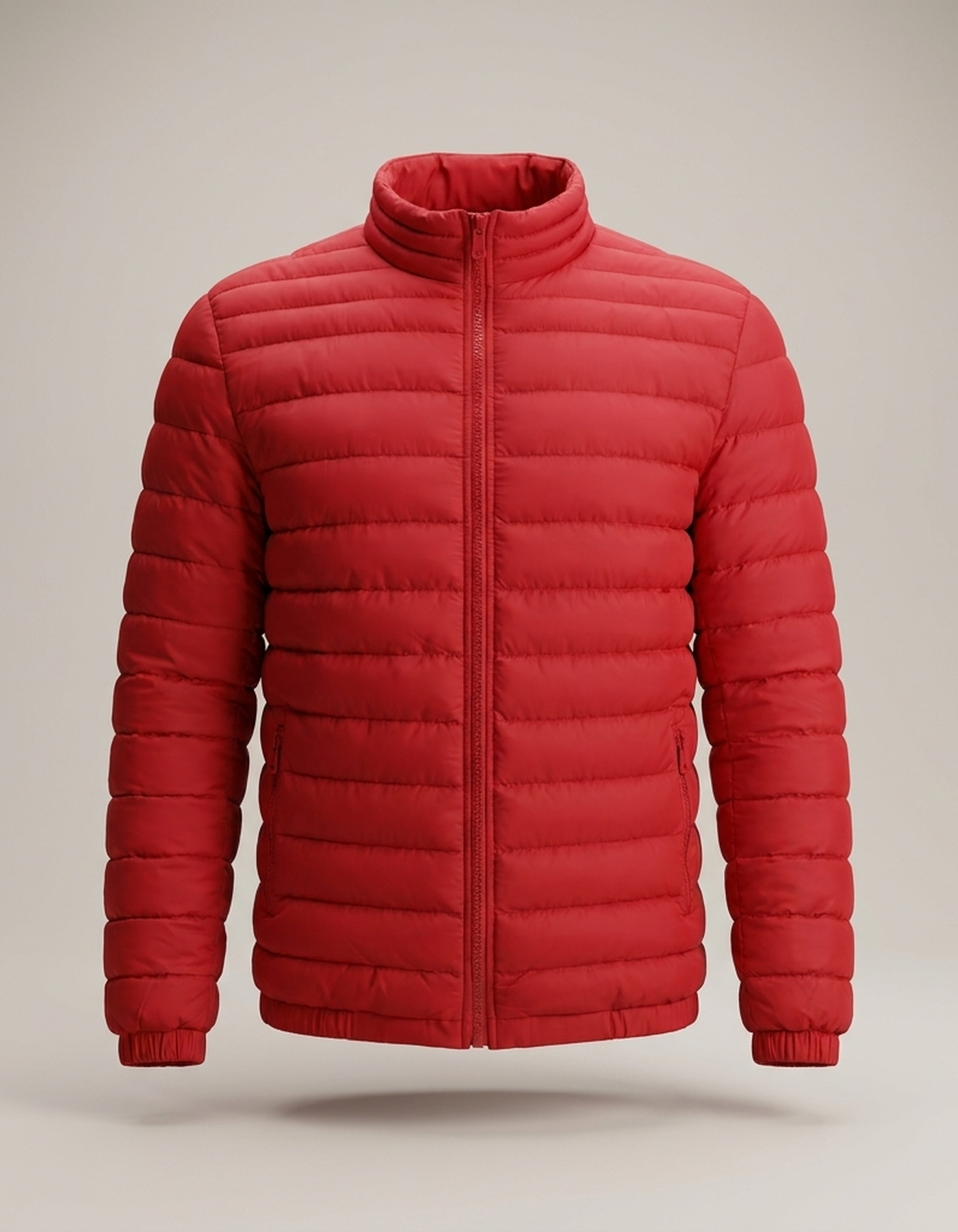 PLUXSTYLE::numise::mens-regular-fit-puffer-parka::pack-red