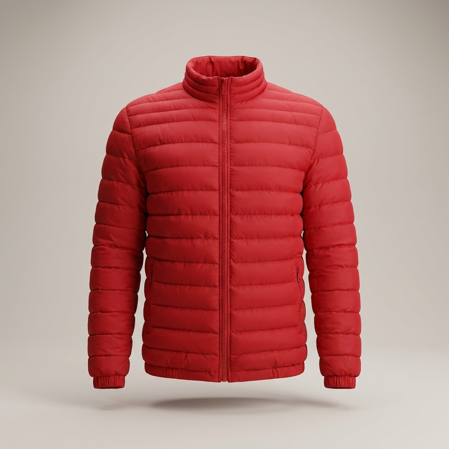 PLUXSTYLE::numise::mens-regular-fit-puffer-parka::pack-red