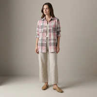 PLUXSTYLE::numise::mia-oversized-plaid-cardigan-top::front