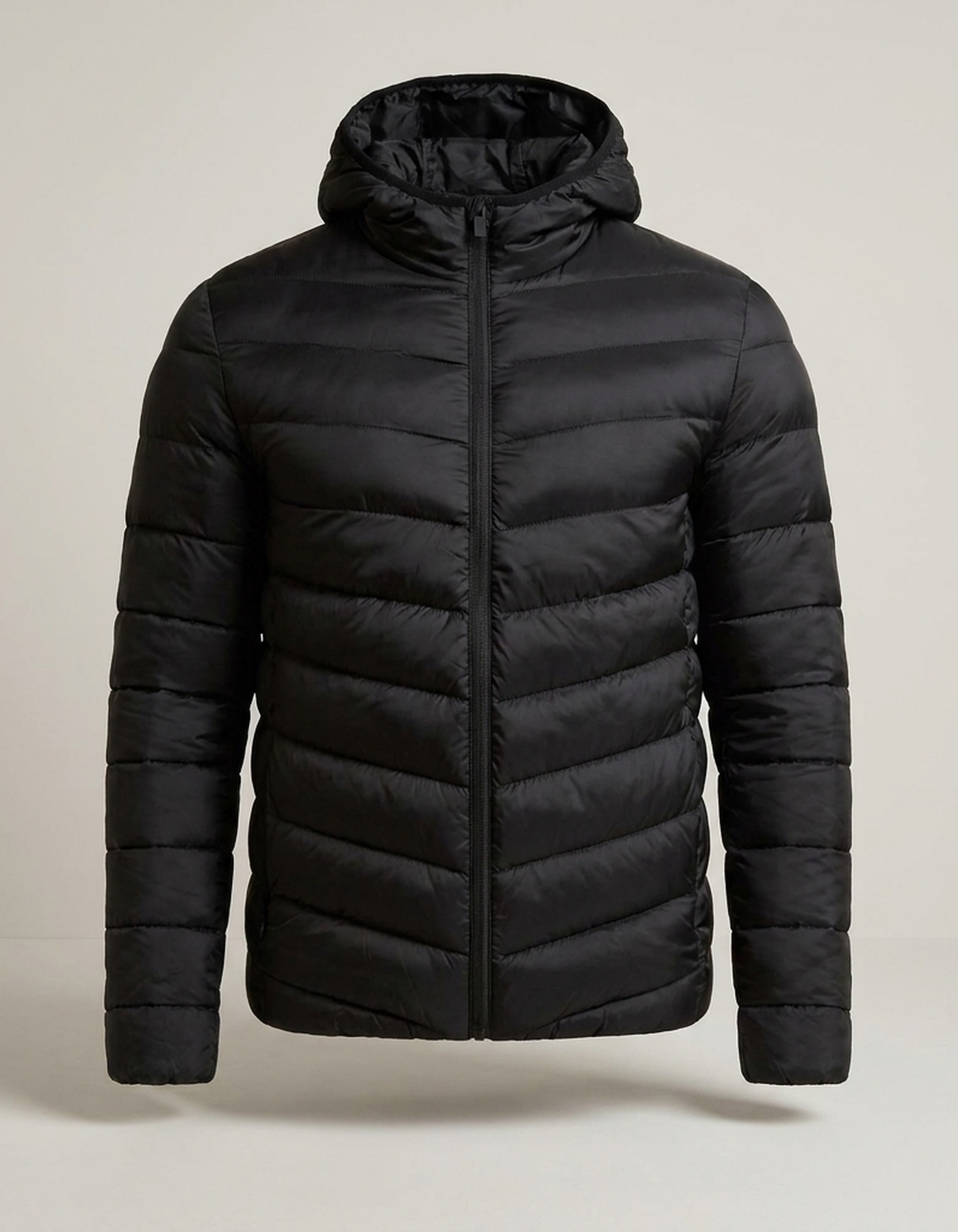 PLUXSTYLE::numise::mens-hooded-puffer-parka::pack-black