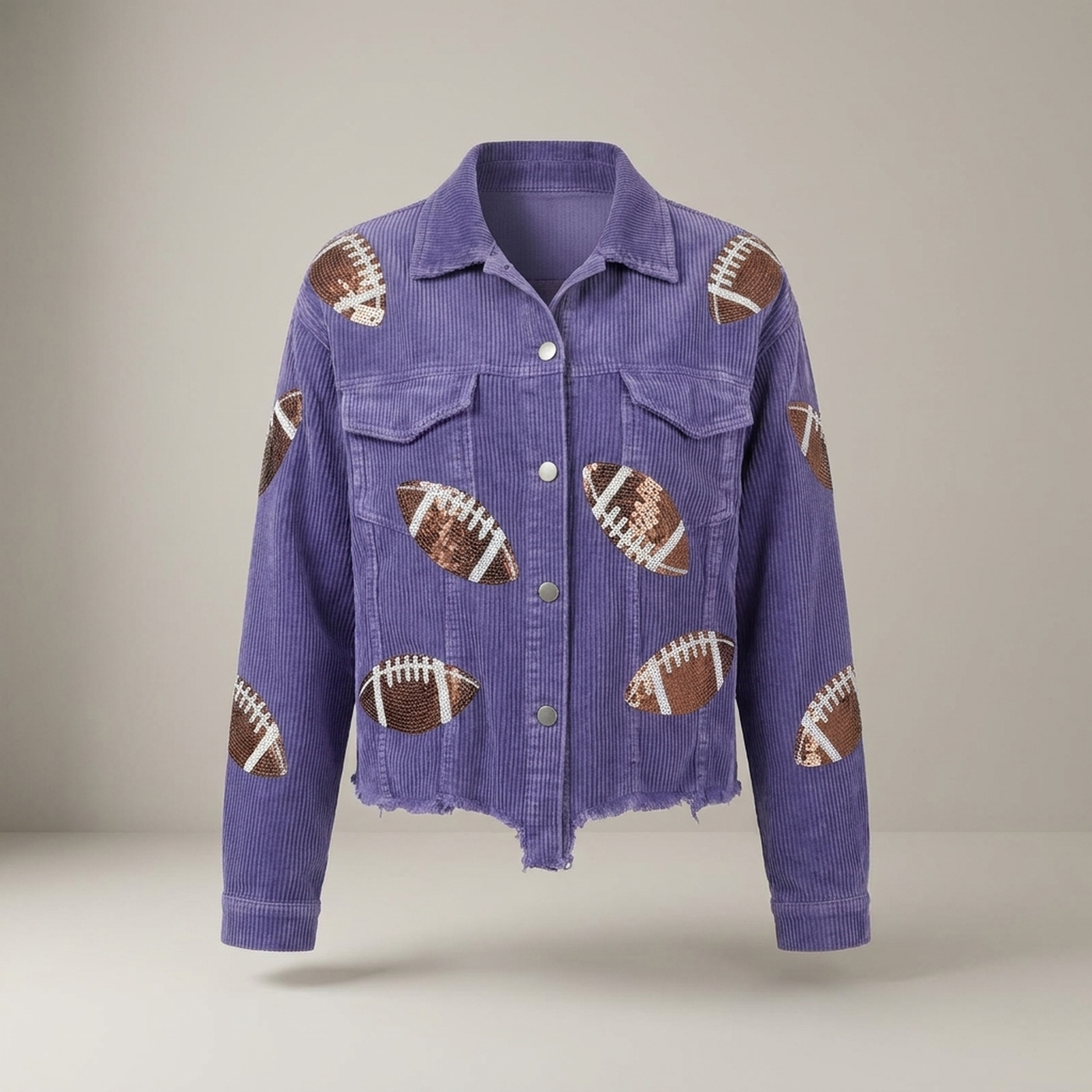 PLUXSTYLE::numise::game-day-sequin-parka::pack-blue