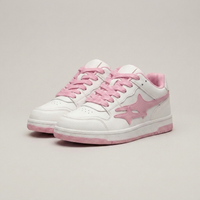 PLUXSTYLE::numise::blush-low-top-sneakers::closeup-detail
