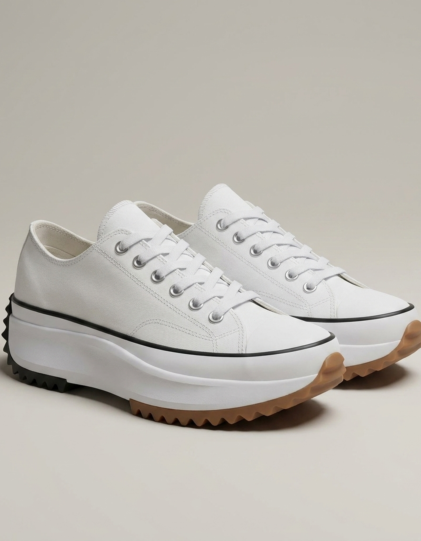 PLUXSTYLE::numise::comfort-slip-on-platform-sneakers::pack-white