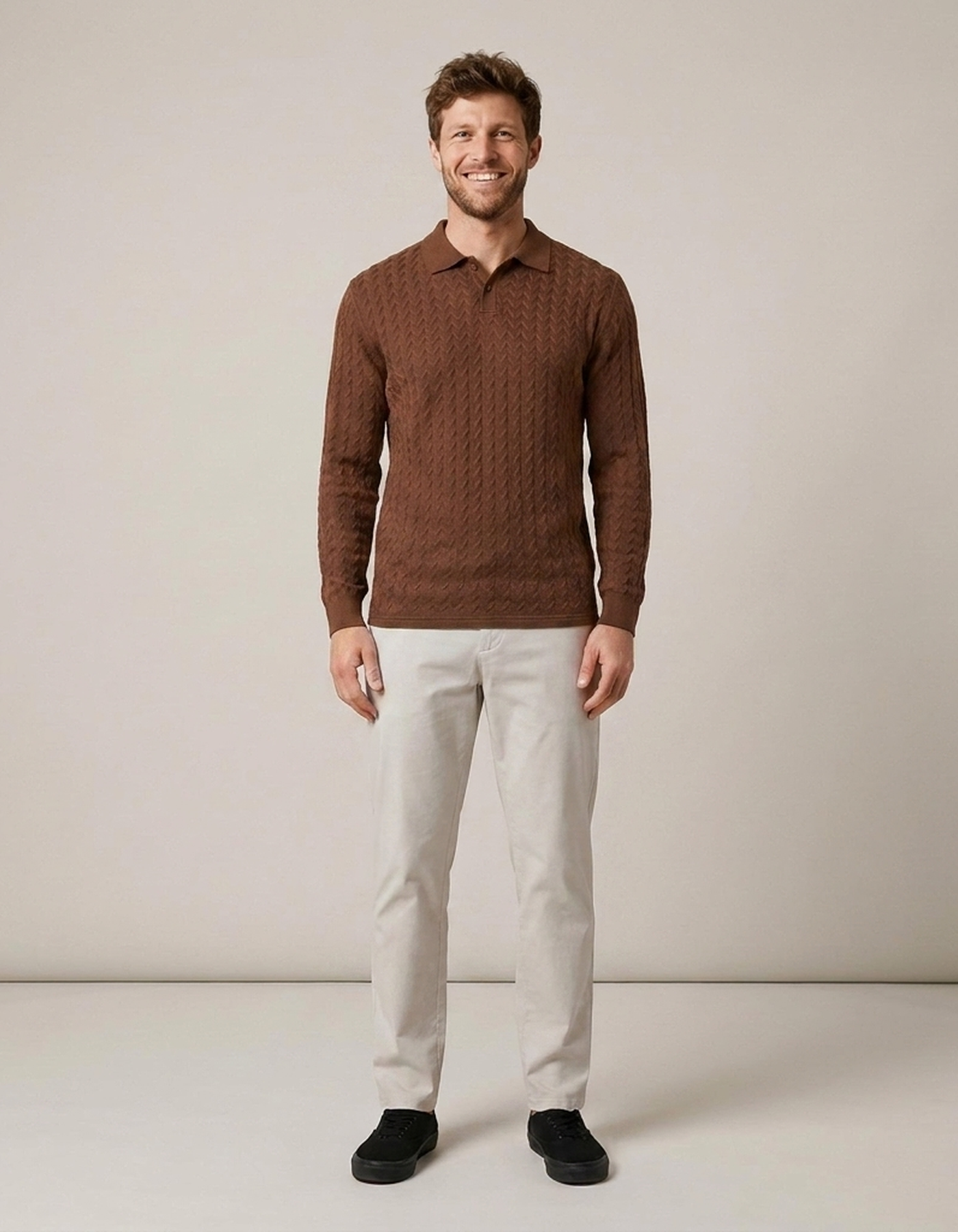PLUXSTYLE::numise::mens-long-sleeve-polo-sweater::front