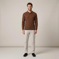 PLUXSTYLE::numise::mens-long-sleeve-polo-sweater::front