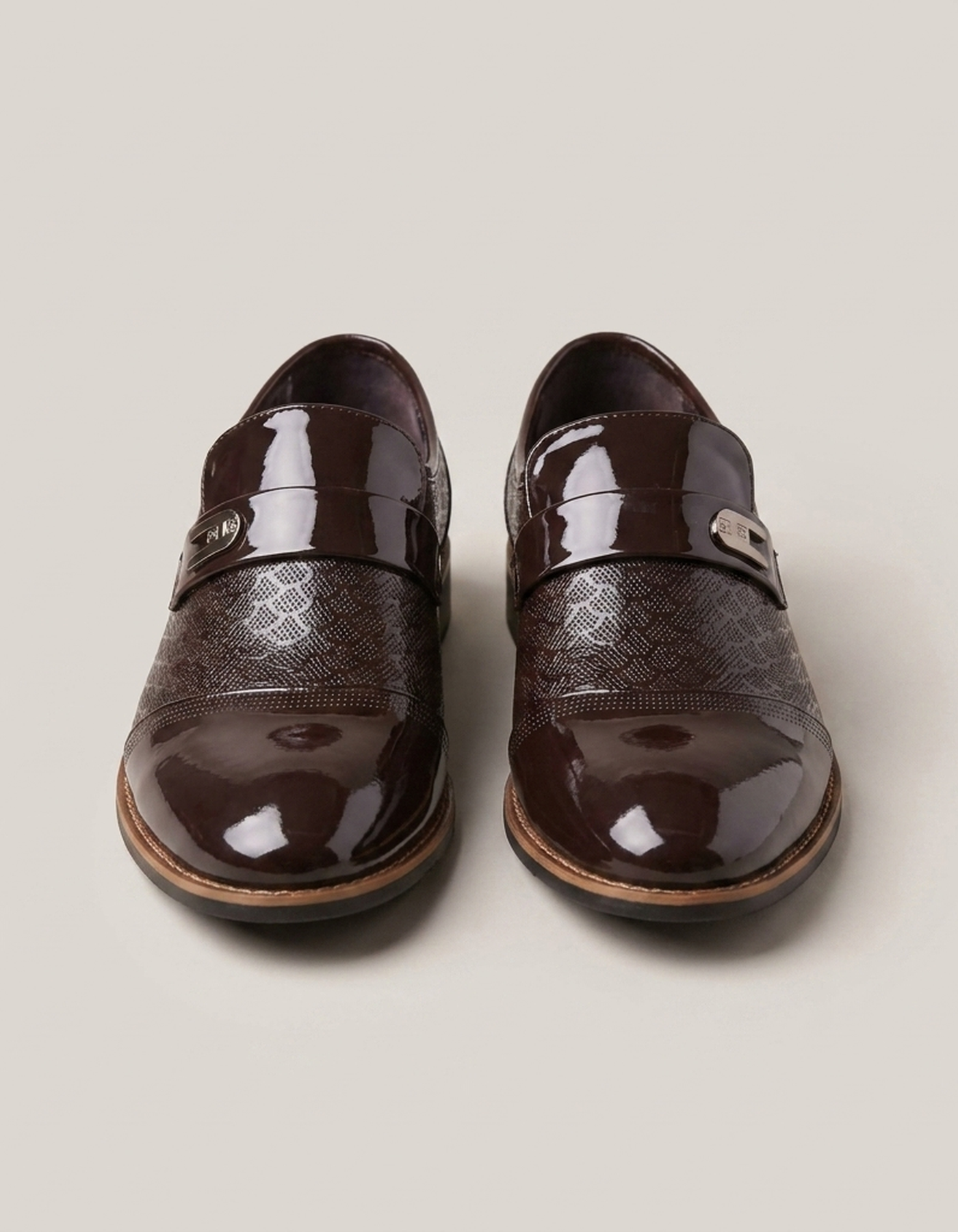 PLUXSTYLE::numise::beltran-pointed-toe-oxford-shoes::pack-brown