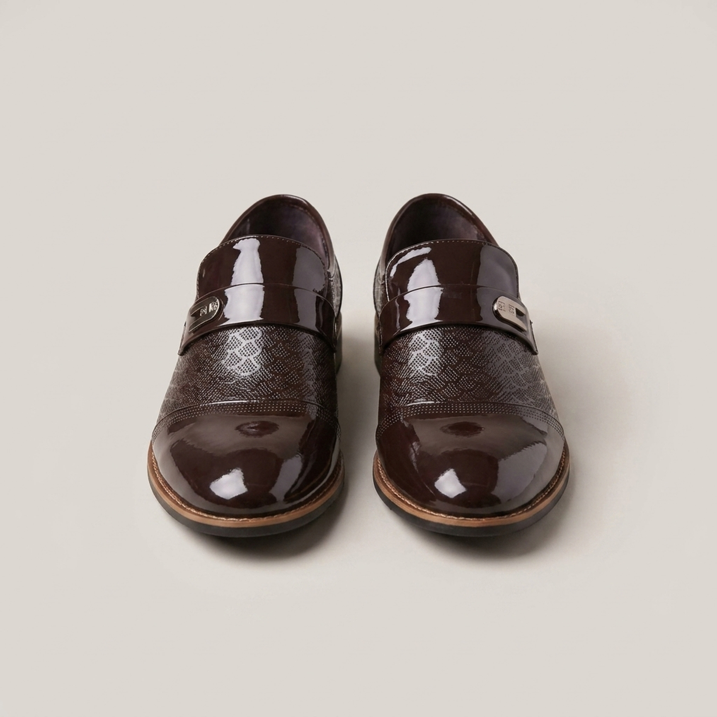 PLUXSTYLE::numise::beltran-pointed-toe-oxford-shoes::pack-brown