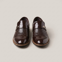 PLUXSTYLE::numise::beltran-pointed-toe-oxford-shoes::pack-brown