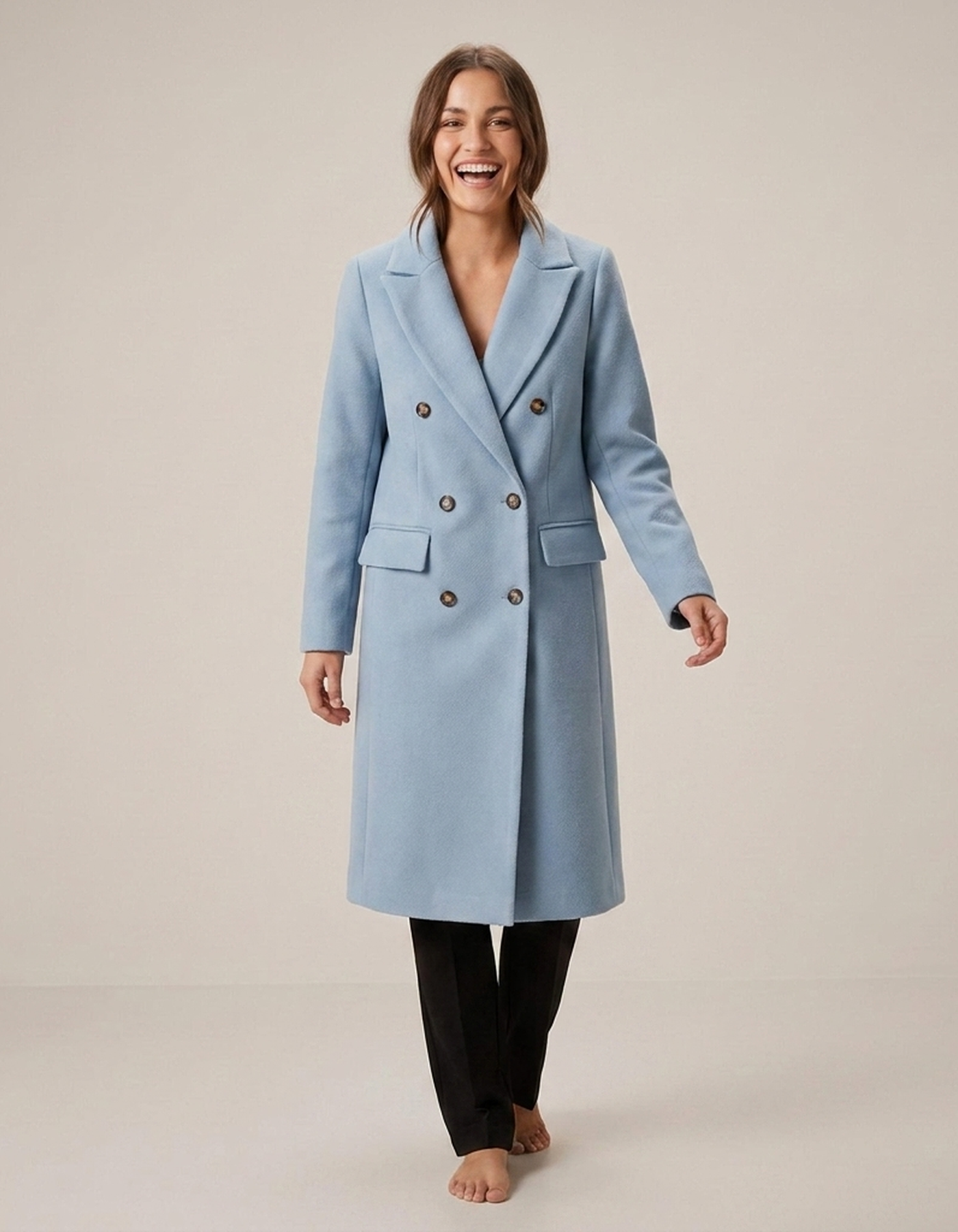 PLUXSTYLE::numise::double-breasted-tailored-parka::front