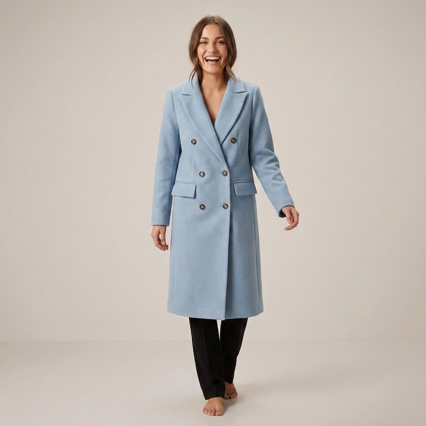 PLUXSTYLE::numise::double-breasted-tailored-parka::front
