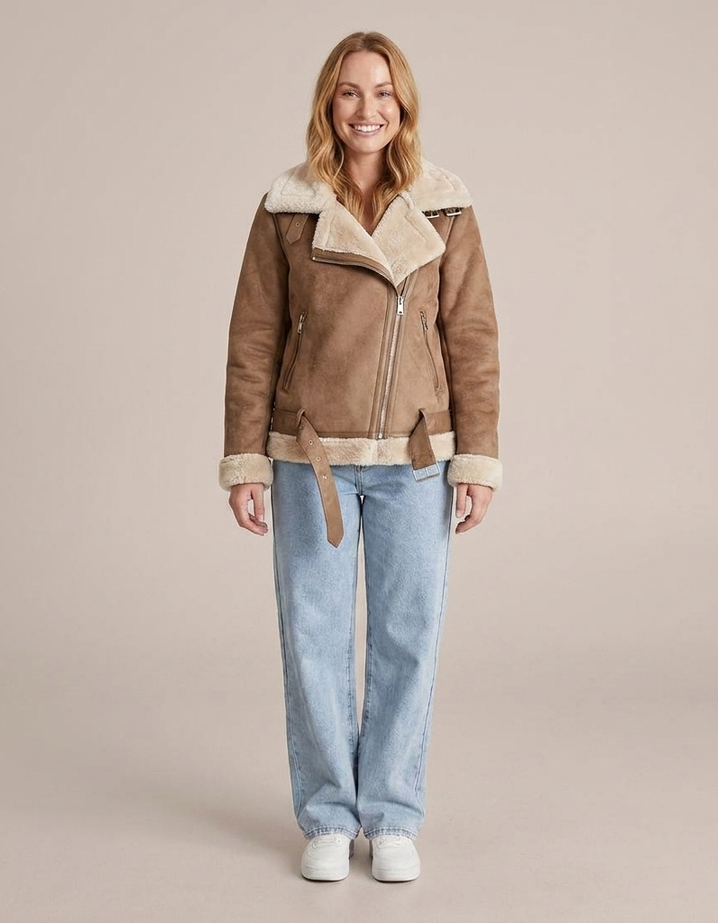 PLUXSTYLE::numise::belted-aviator-parka::front