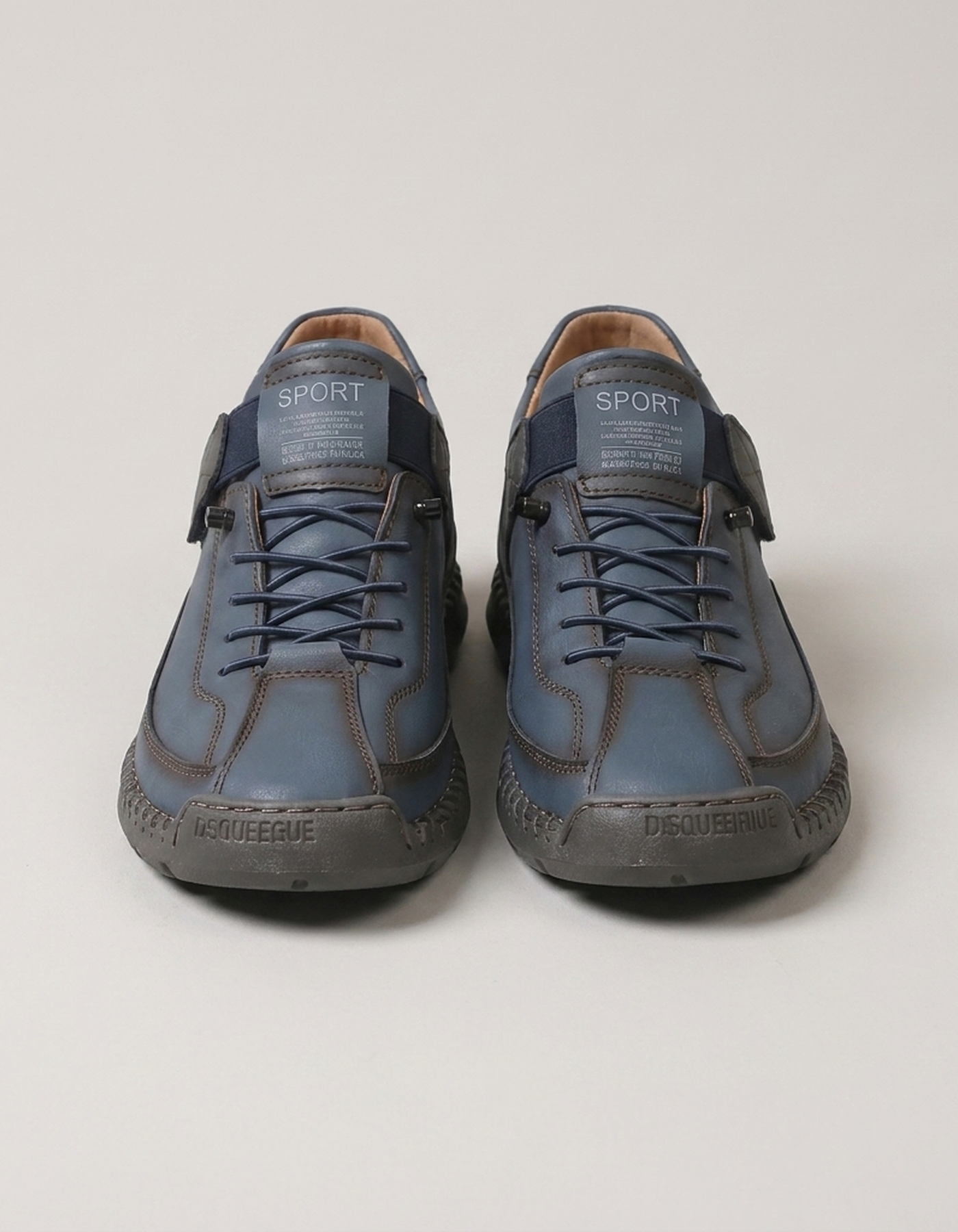 PLUXSTYLE::numise::womens-elastic-panel-trainers::pack-blue