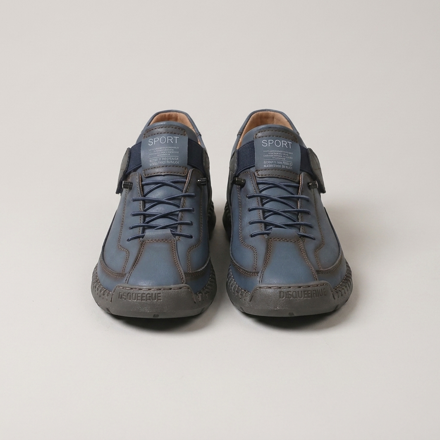 PLUXSTYLE::numise::womens-elastic-panel-trainers::pack-blue